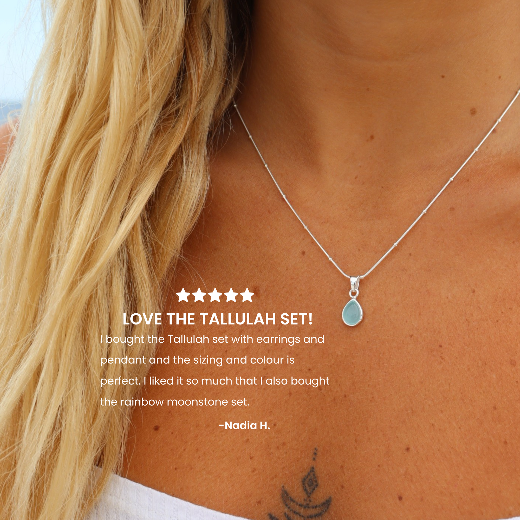 Tallulah Chalcedony Silver Necklace
