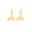Whale Tail Hook Earrings Gold
