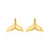 Whale Tail Gold Studs