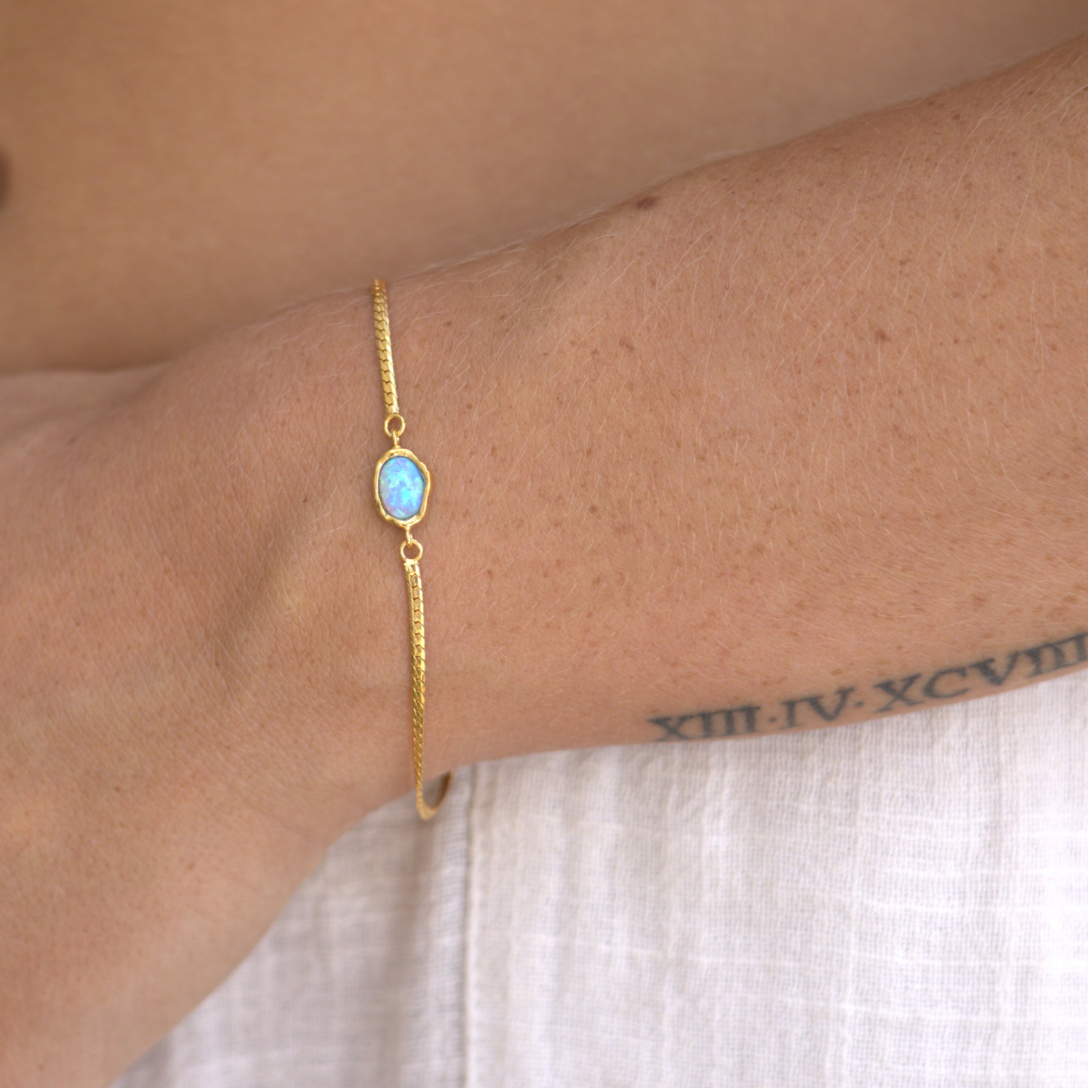 Ariel Blue Opal Gold Bracelet