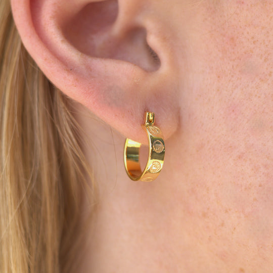 Coral Cove Hoop Gold