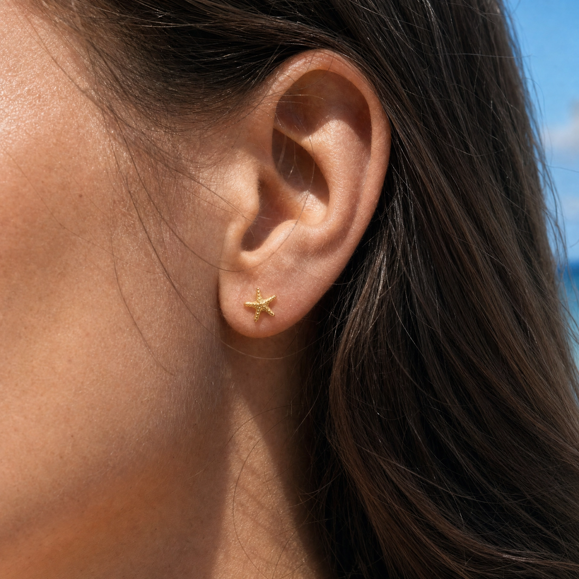 Mini Starfish Gold Studs