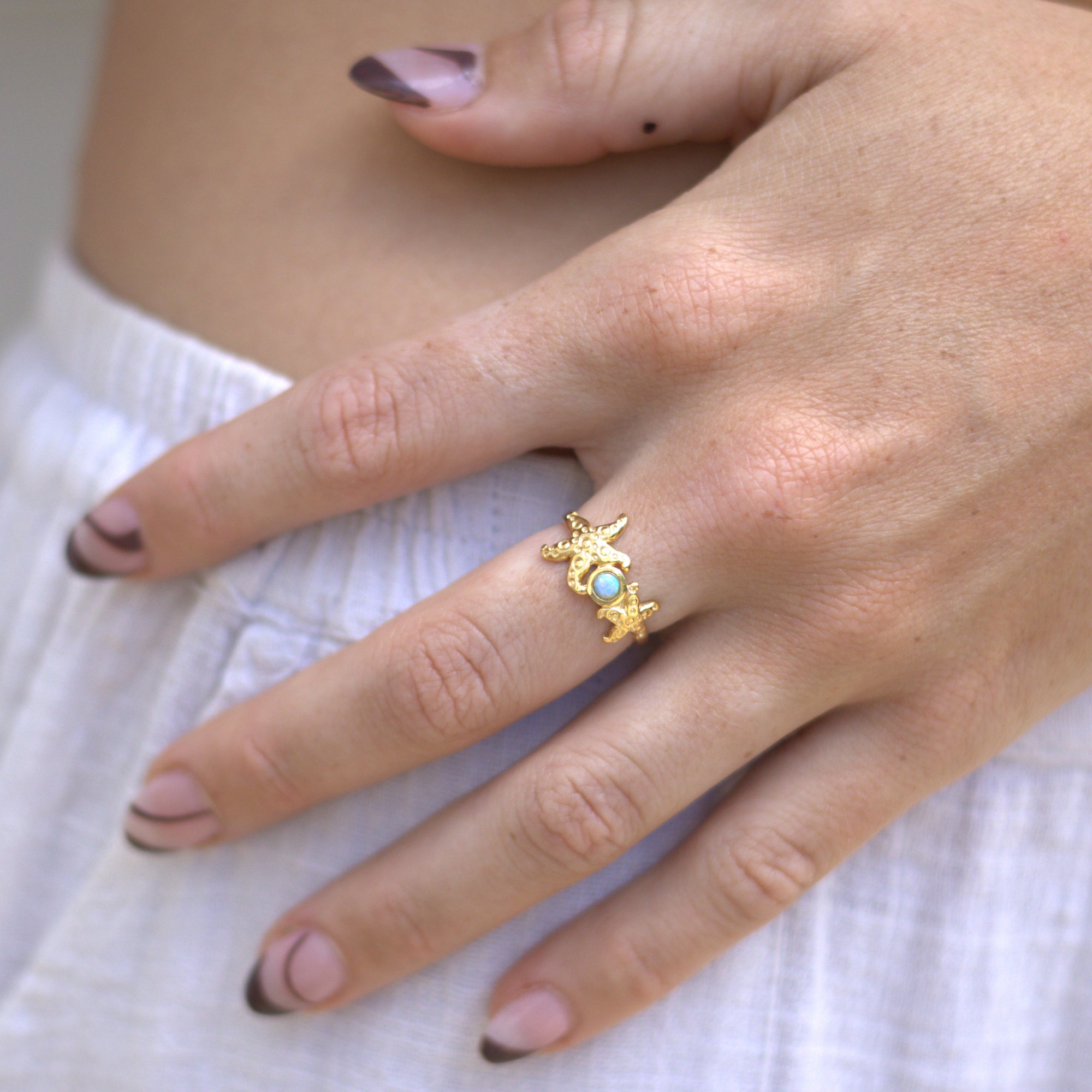 Seastar Gold Ring