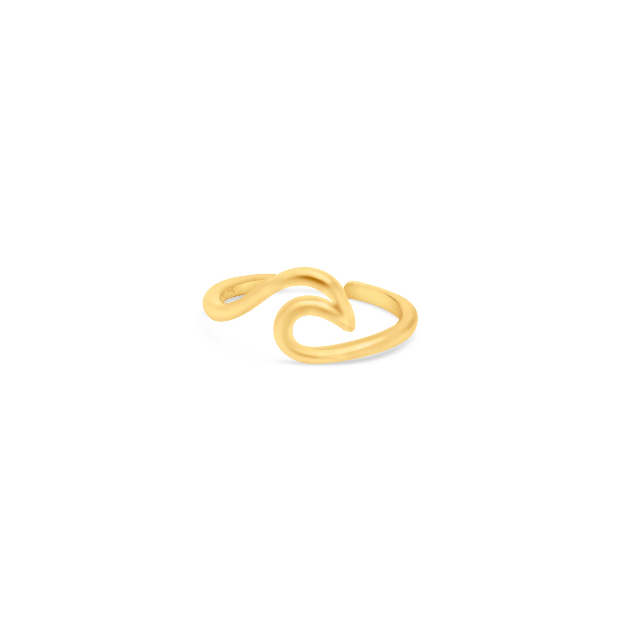 Wave Gold Toe Ring