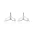 Whale Tail Silver Studs
