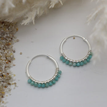 Amazonite Hoop Small WHOLESALE