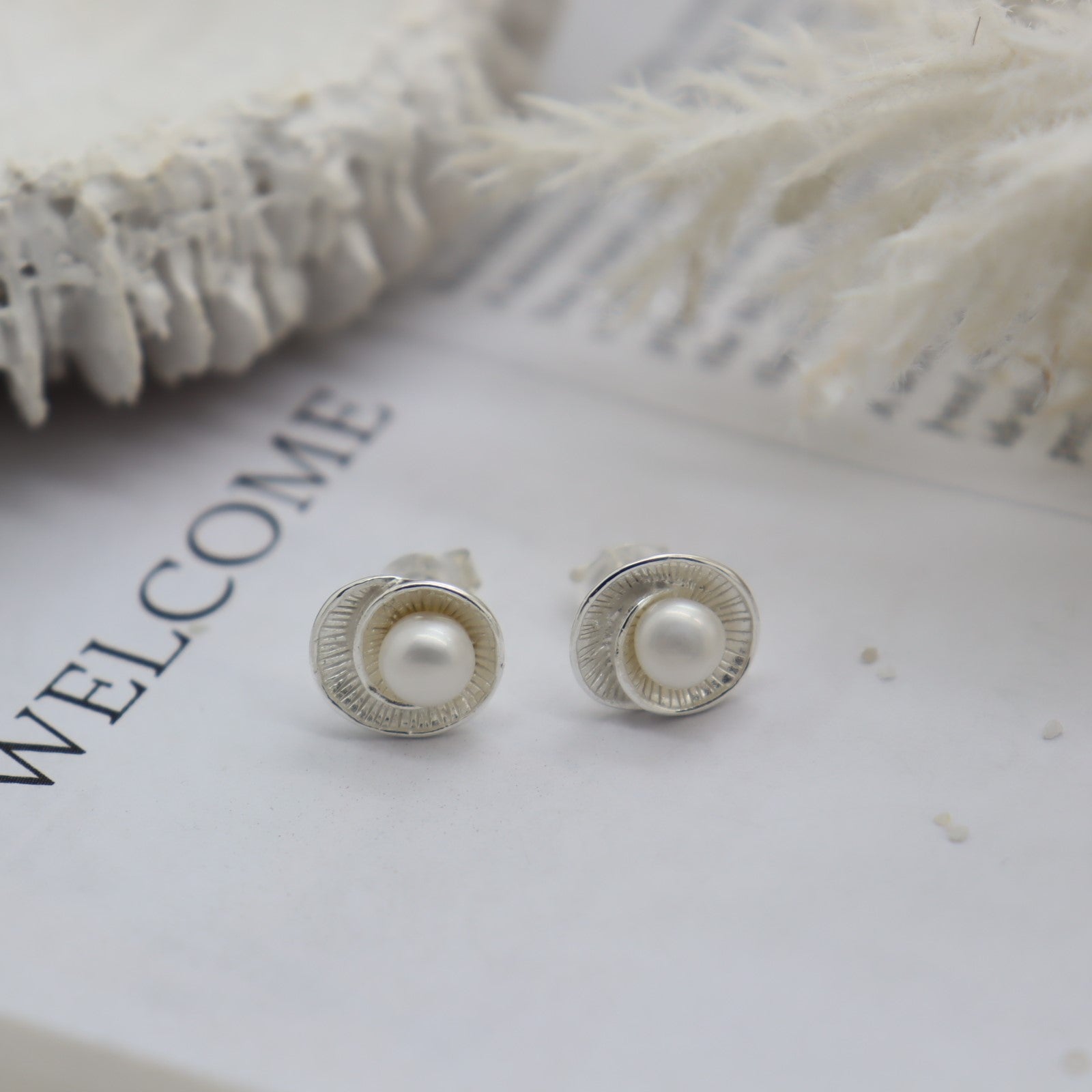 Ammonite Pearl Stud WHOLESALE