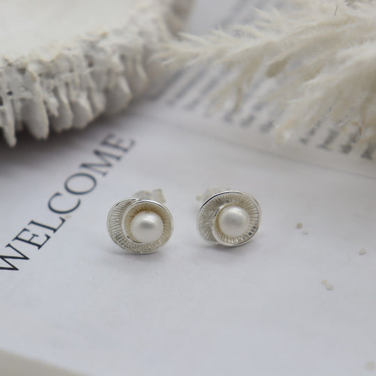 Ammonite Pearl Stud WHOLESALE