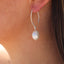 Belle Pearl Drop Earrings Silver