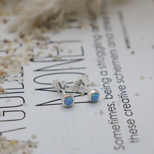 Opal Blue Studs WHOLESALE