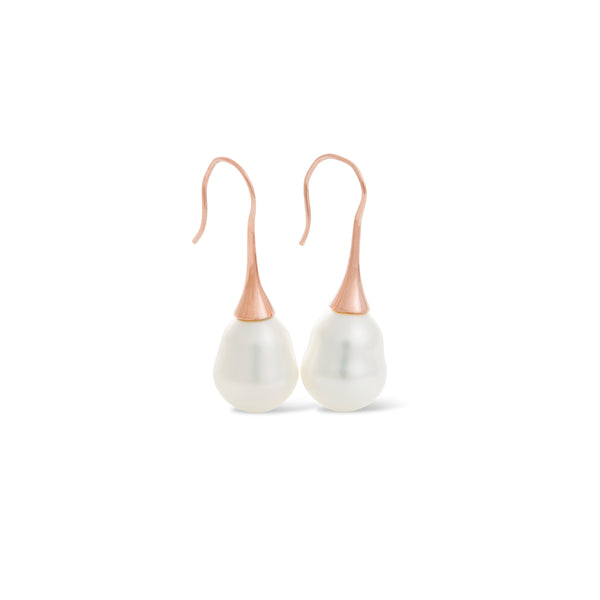 Baroque Rose Gold Pearl Earring