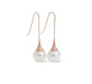 Fluted Pearl Drop Rose Gold