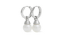 Shell Pearl Hoop Silver