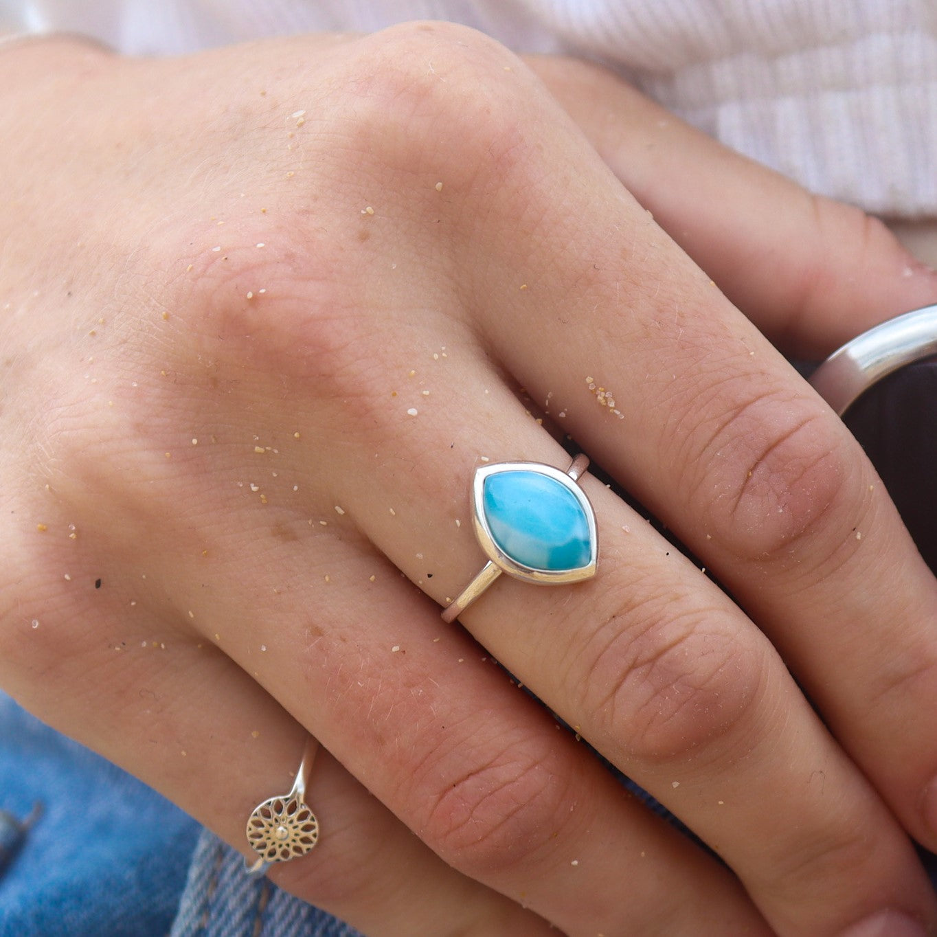 Lila Larimar Ring