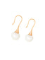 Round 12 mm Pearl Earring Drop Gold WHOLESALE