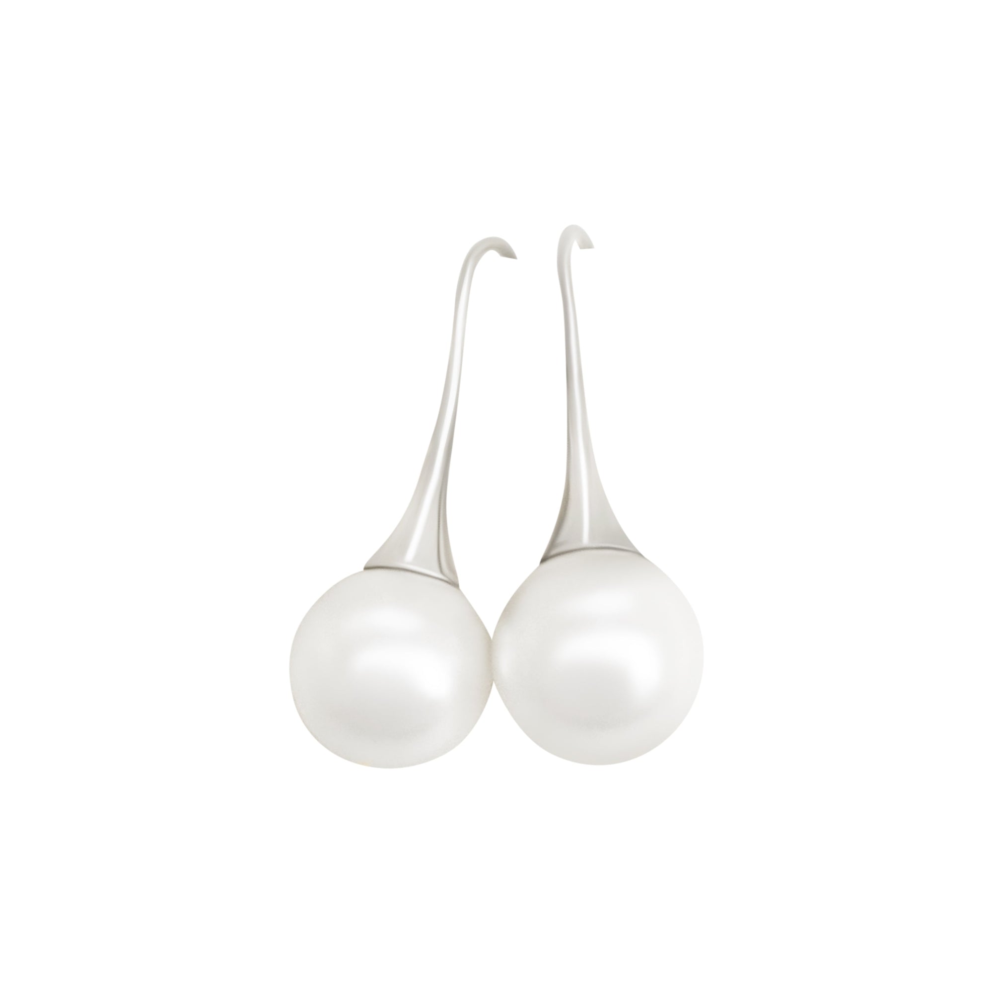 Round Pearl Drop Silver