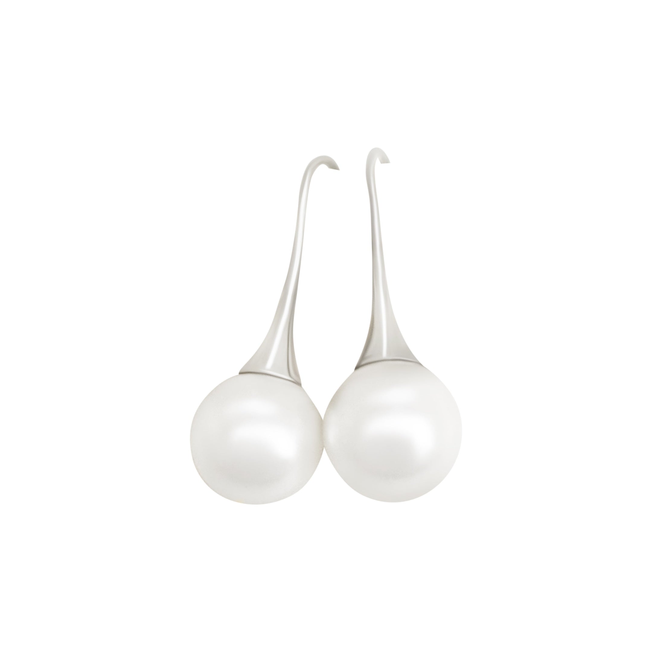 Round 12mm Pearl Silver Drop WHOLESALE