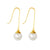 Fluted Pearl Drop Gold
