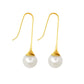Fluted Pearl Drop Gold