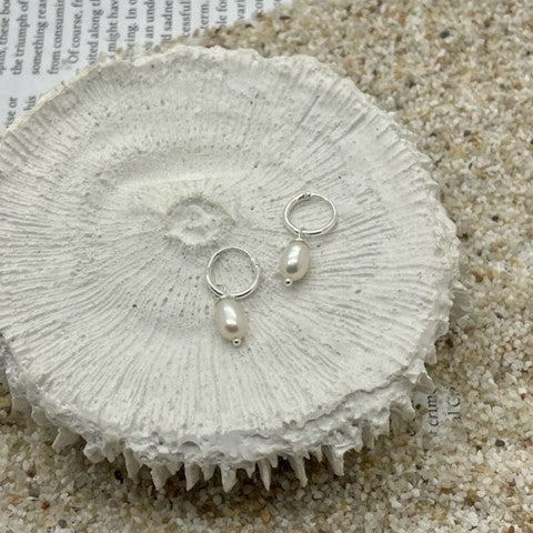 Mini Freshwater Pearl Huggies