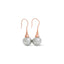 Round 12 mm Pearl Earring Drop Rose Gold WHOLESALE