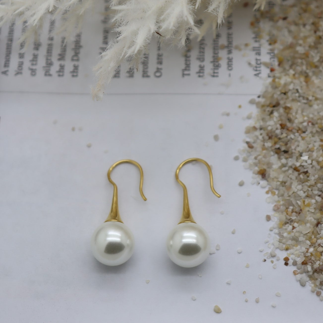 Round 12 mm Pearl Drop Gold WHOLESALE