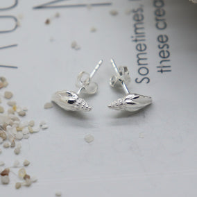 Seashell Studs Silver WHOLESALE
