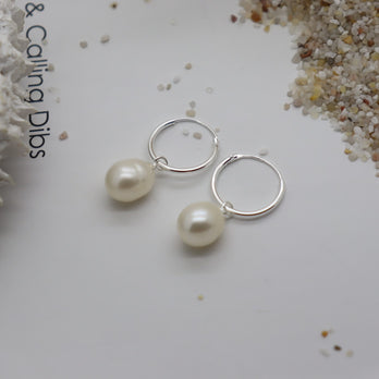 Tessa Freshwater Hoops Silver