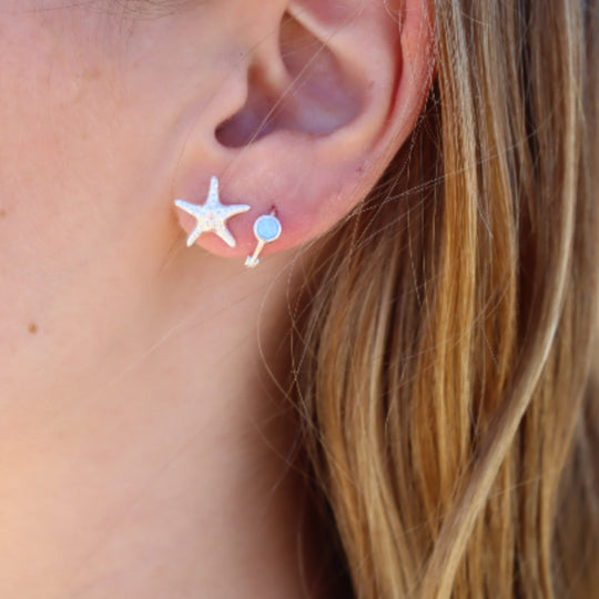 Starfish Silver Studs