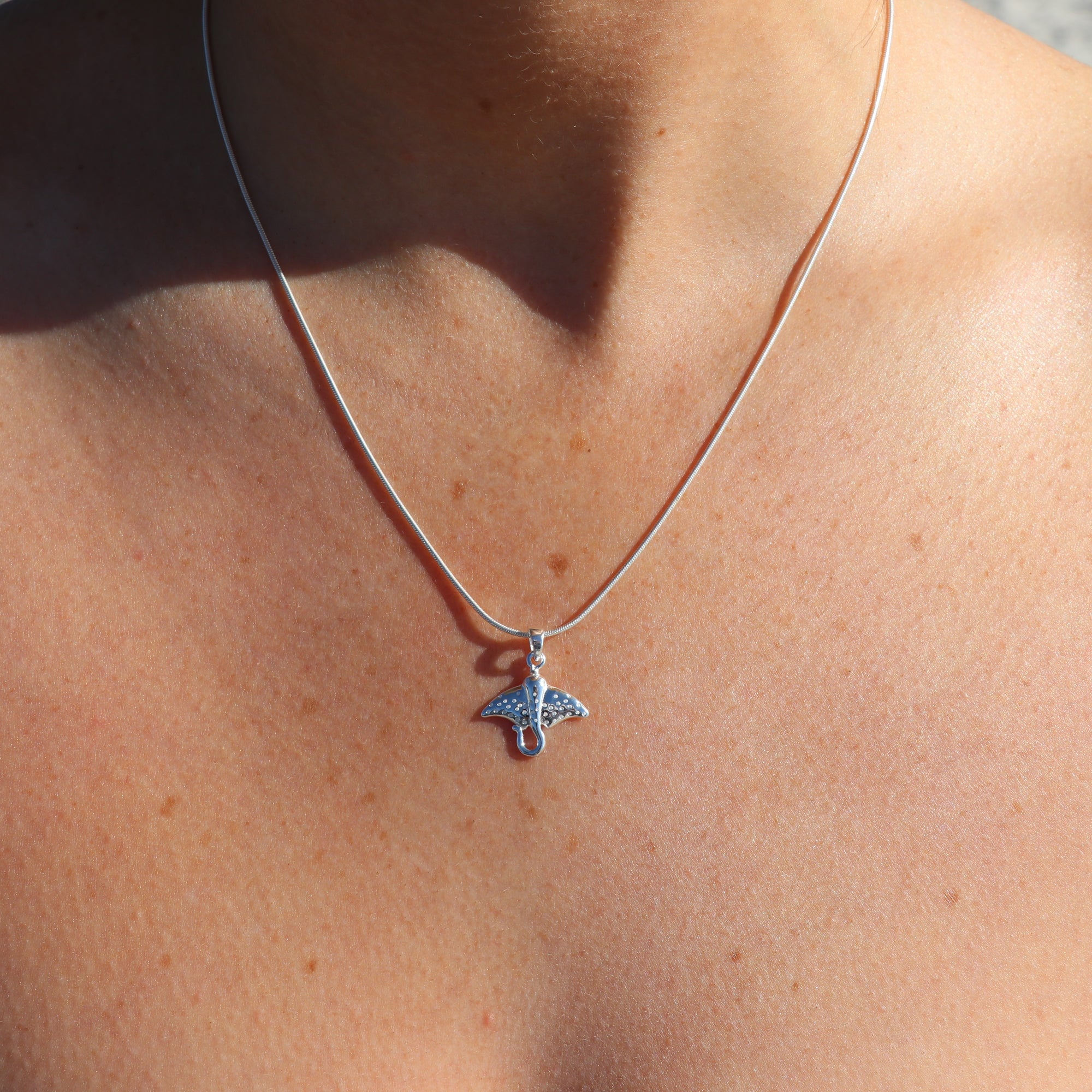 Stingray Silver Necklace